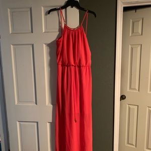 Coral maxi dress